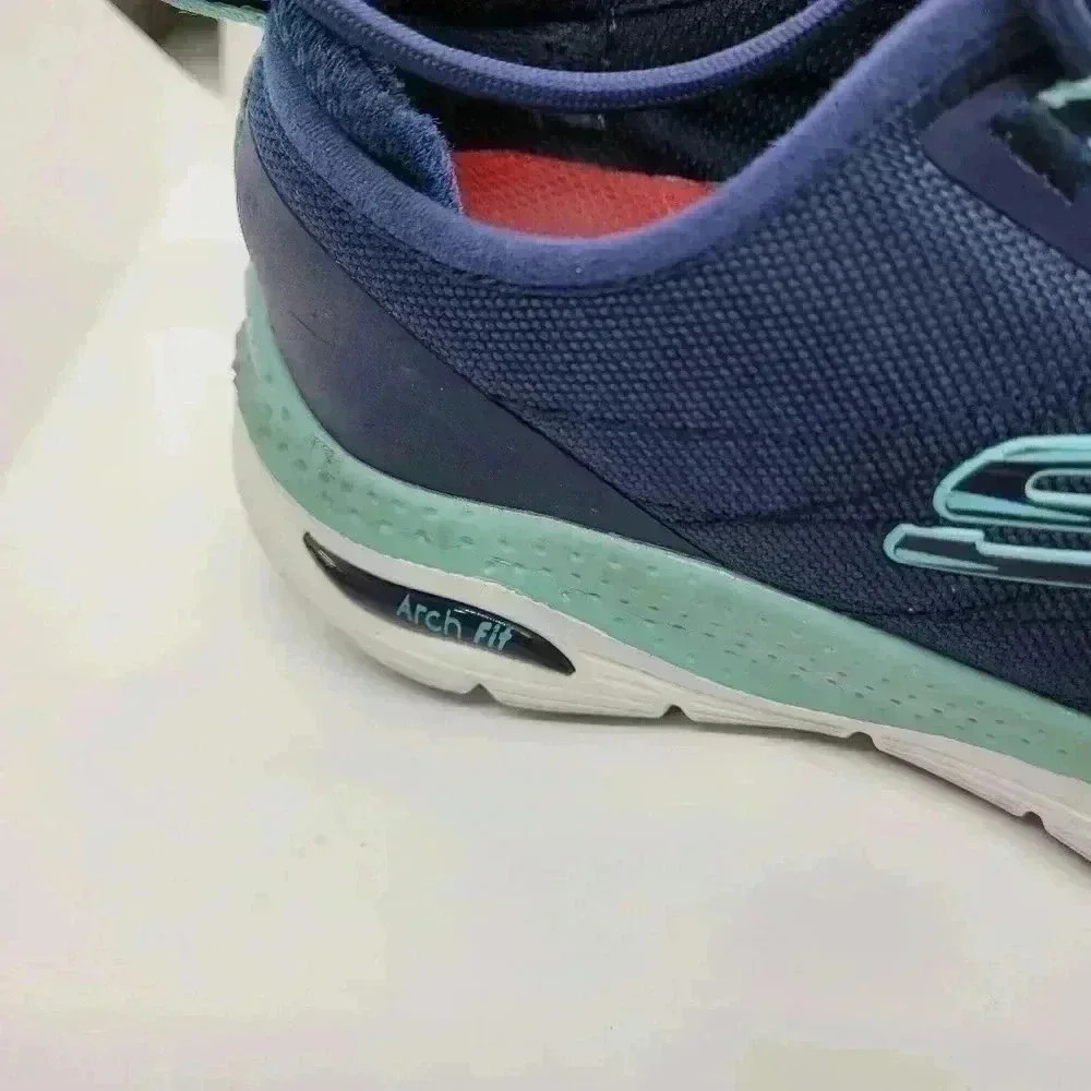 Skechers Comp Toe Arch Fit Slip Resistant Shoes Blue Sz 6.5 - Picture 6 of 9